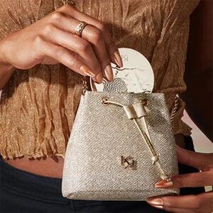 NWT - Kiko Milano Gold Reflections Glitter Pichette - Women’s Glitter Mini Purse